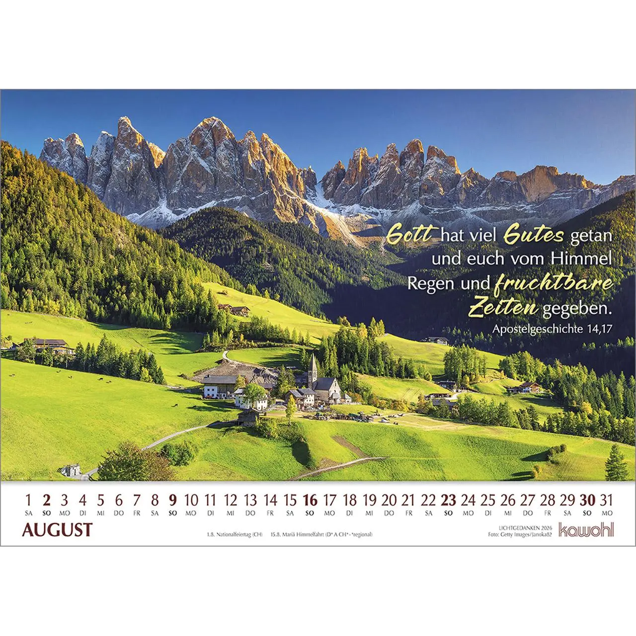 Bild: 9783754865064 | Lichtgedanken 2026 | Kalender | Spiralbindung | 14 S. | Deutsch | 2026