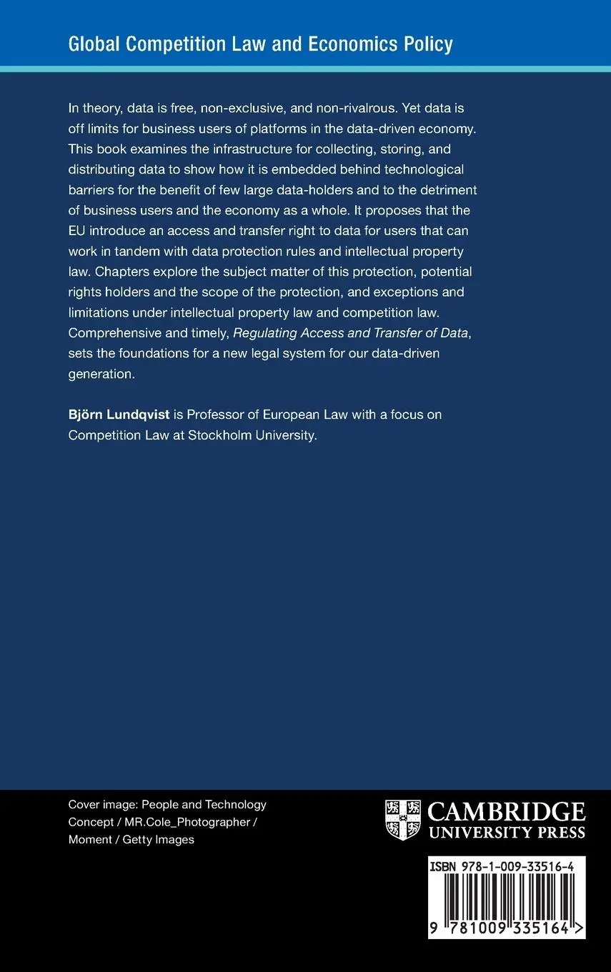 Rückseite: 9781009335164 | Regulating Access and Transfer of Data | Björn Lundqvist | Buch | 2023