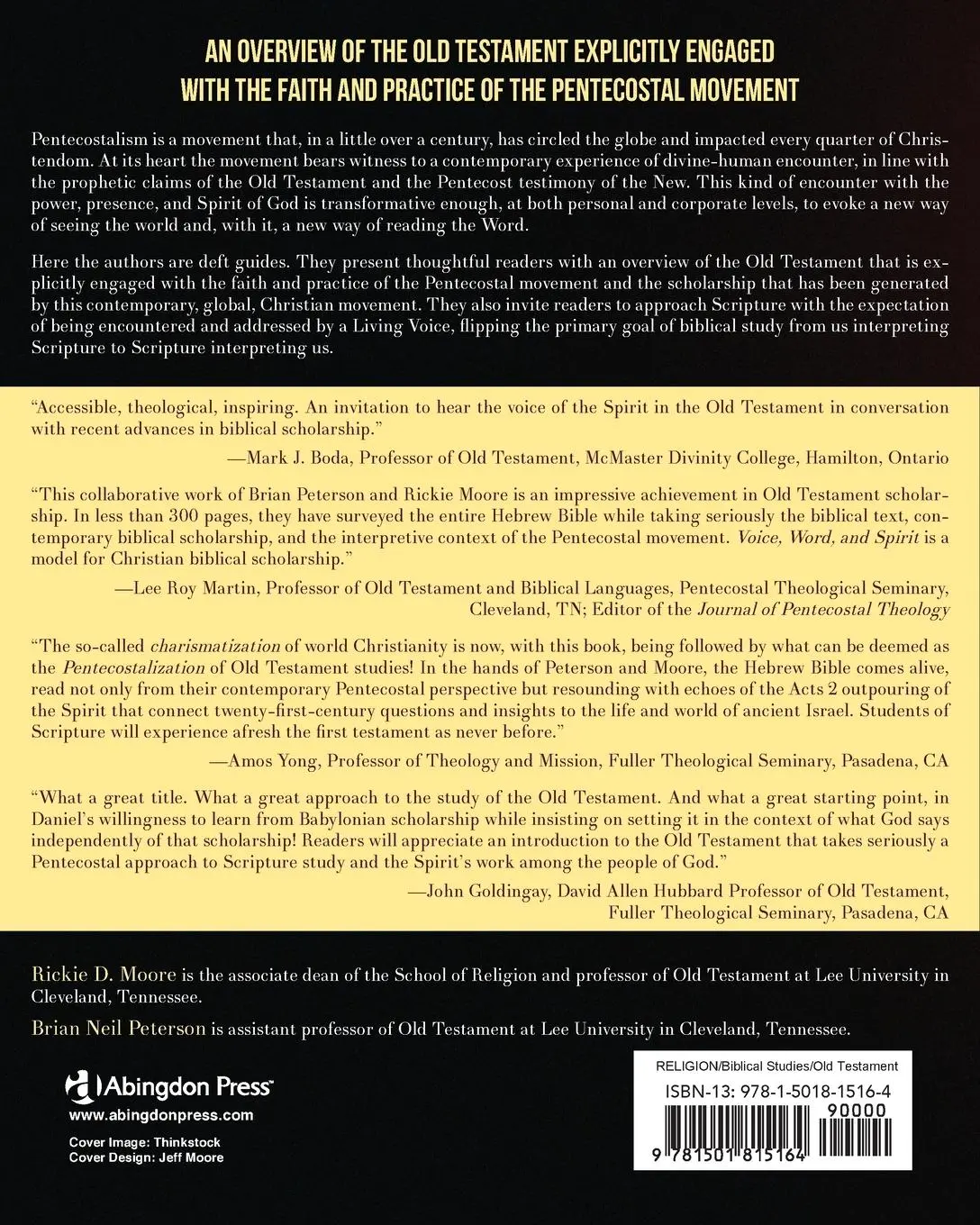 Rückseite: 9781501815164 | Voice, Word, and Spirit | A Pentecostal Old Testament Survey | Buch