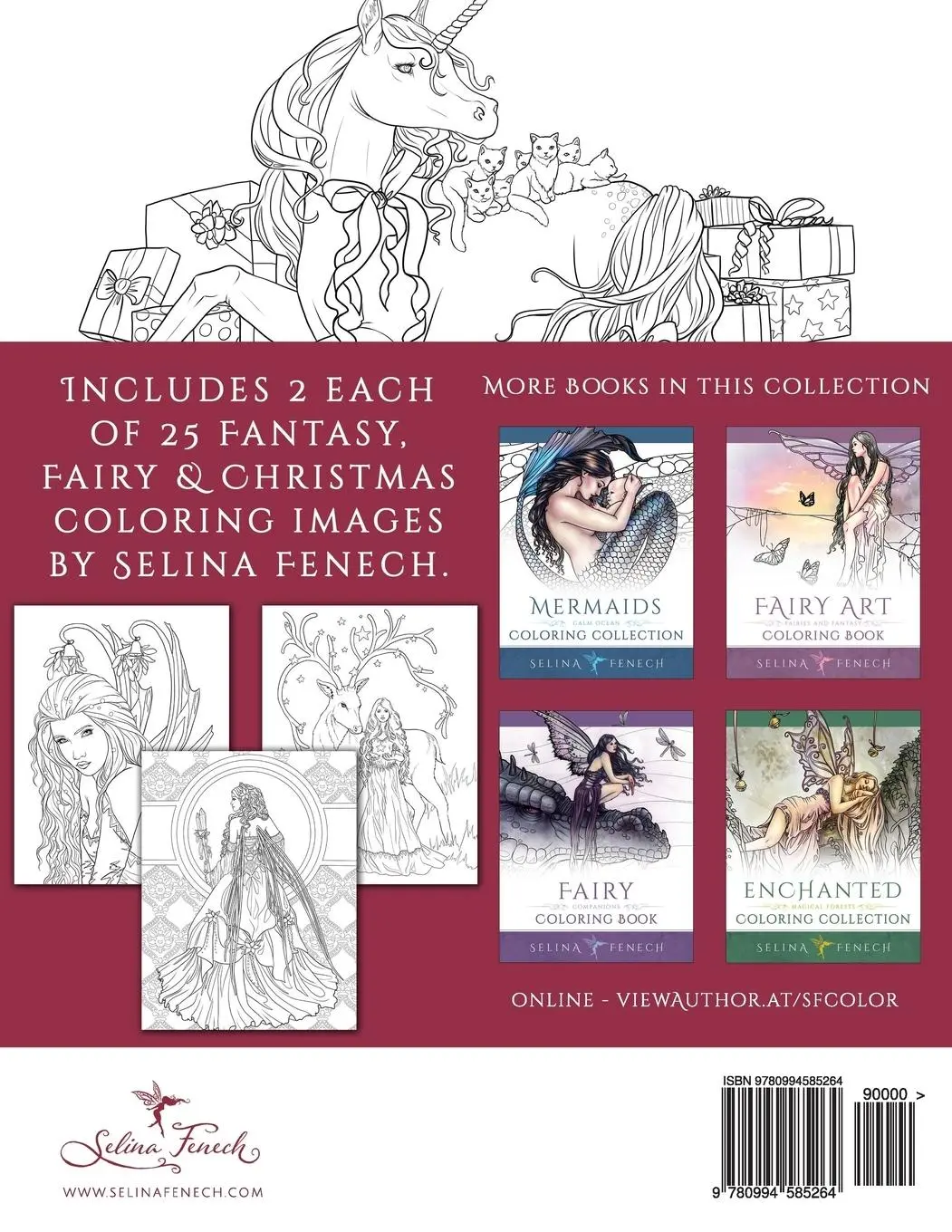 Rückseite: 9780994585264 | Festive Magic - Fantasy Christmas Coloring Book | Selina Fenech | Buch