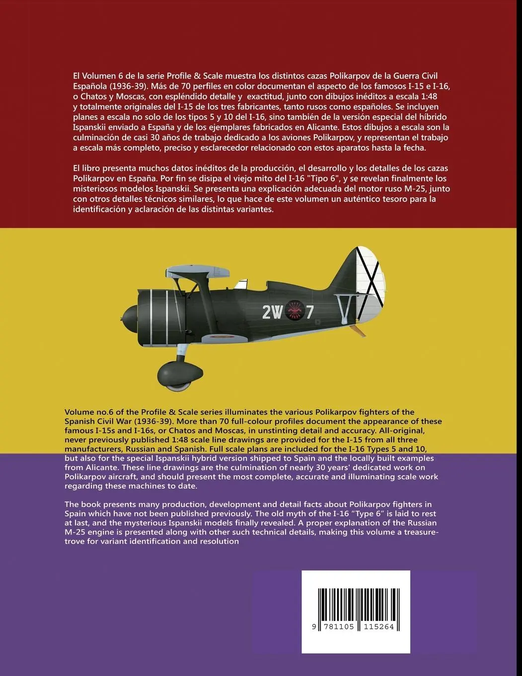 Rückseite: 9781105115264 | Polikarpov Fighters Of The Spanish Civil War | Erik Pilawskii | Buch