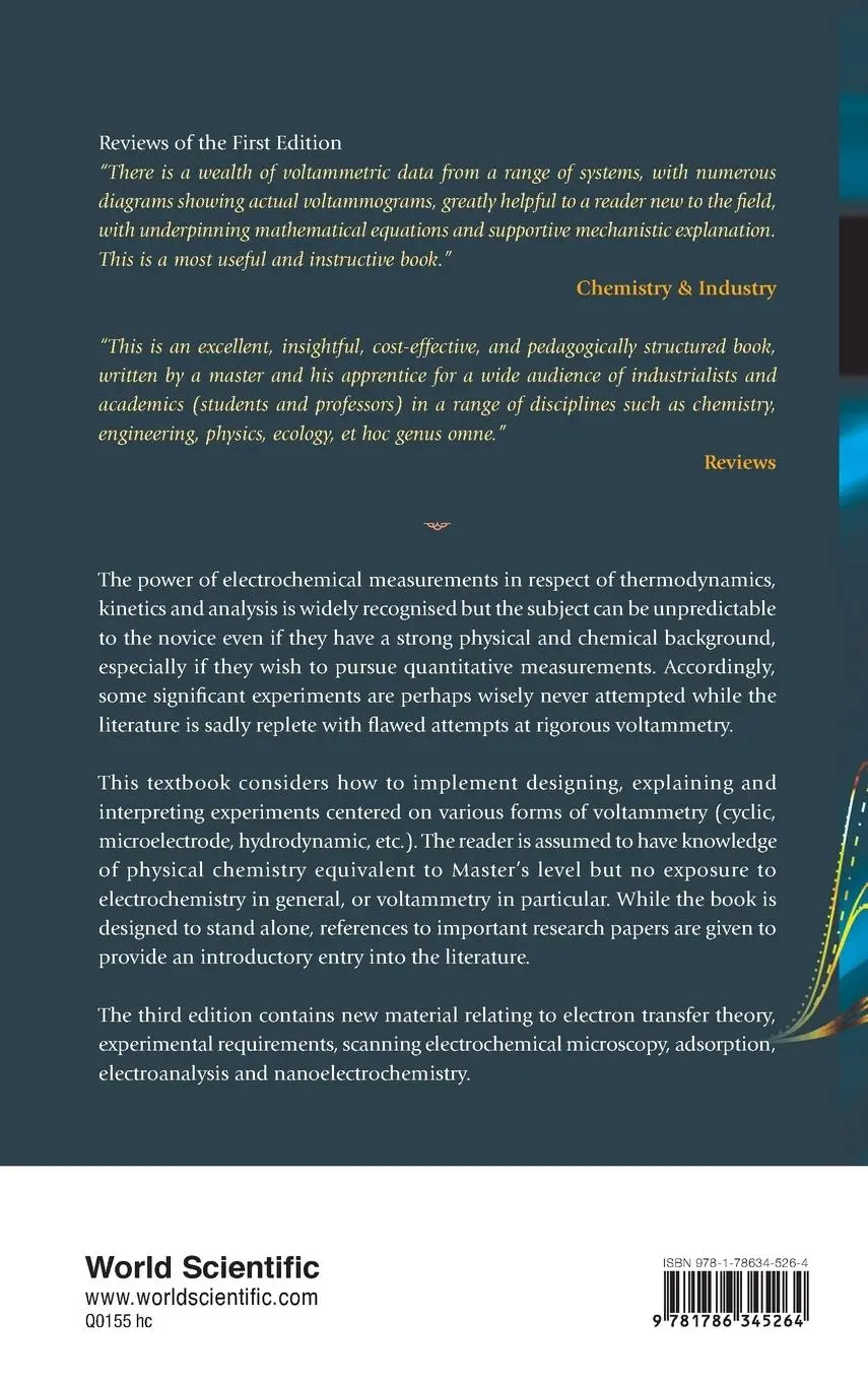 Rückseite: 9781786345264 | UNDERSTAND VOLTAMMETRY (3RD ED) | Richard G Compton &amp; Craig E Banks