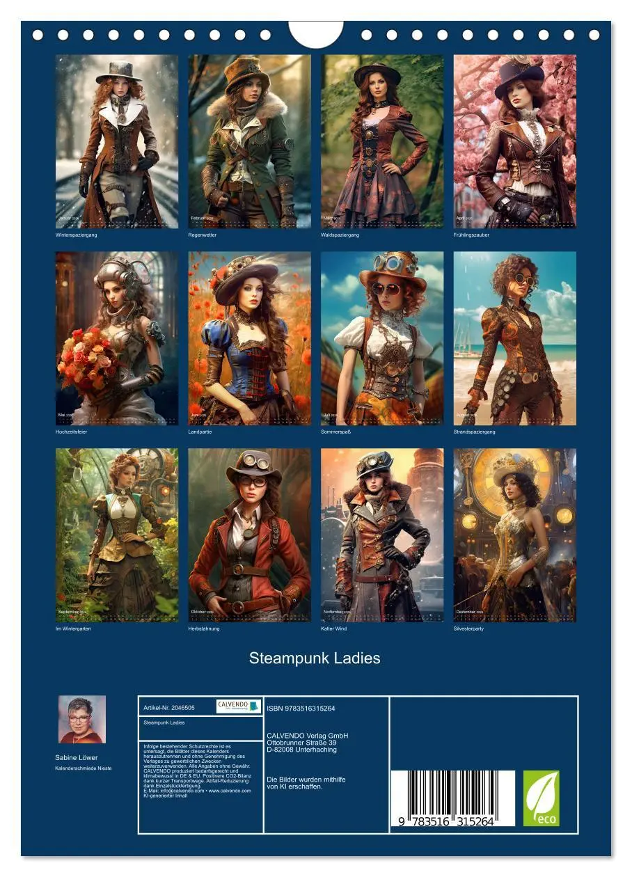 Bild: 9783516315264 | Steampunk Ladies (Wandkalender 2026 DIN A4 hoch), CALVENDO...