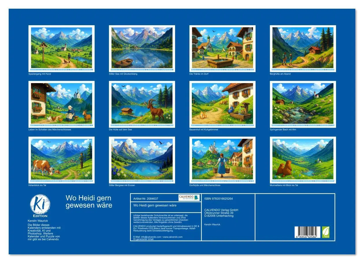 Bild: 9783516625264 | Wo Heidi gern gewesen wäre (Wandkalender 2026 DIN A2 quer),...