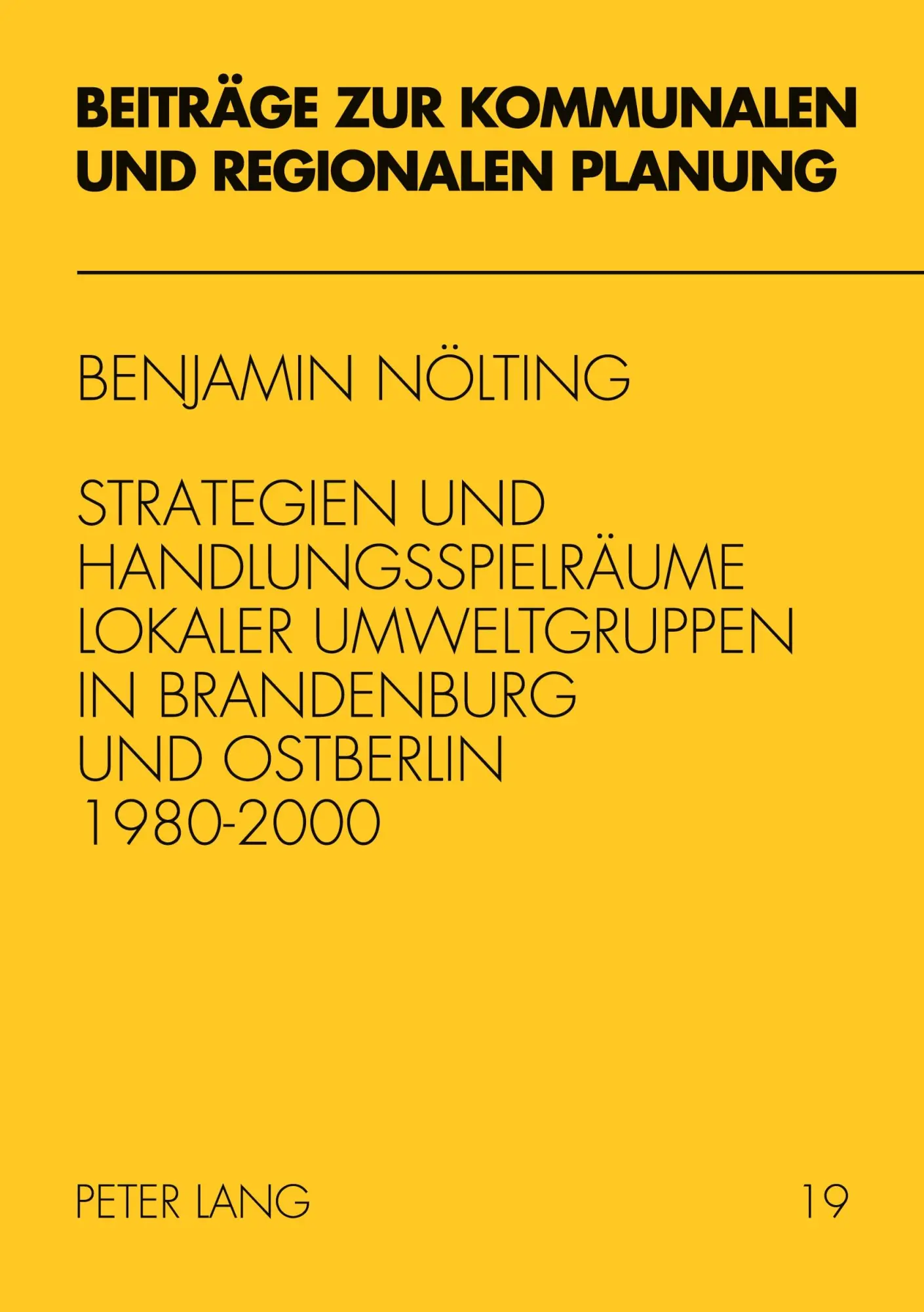 Cover: 9783631395264 | Strategien und Handlungsspielräume lokaler Umweltgruppen in...