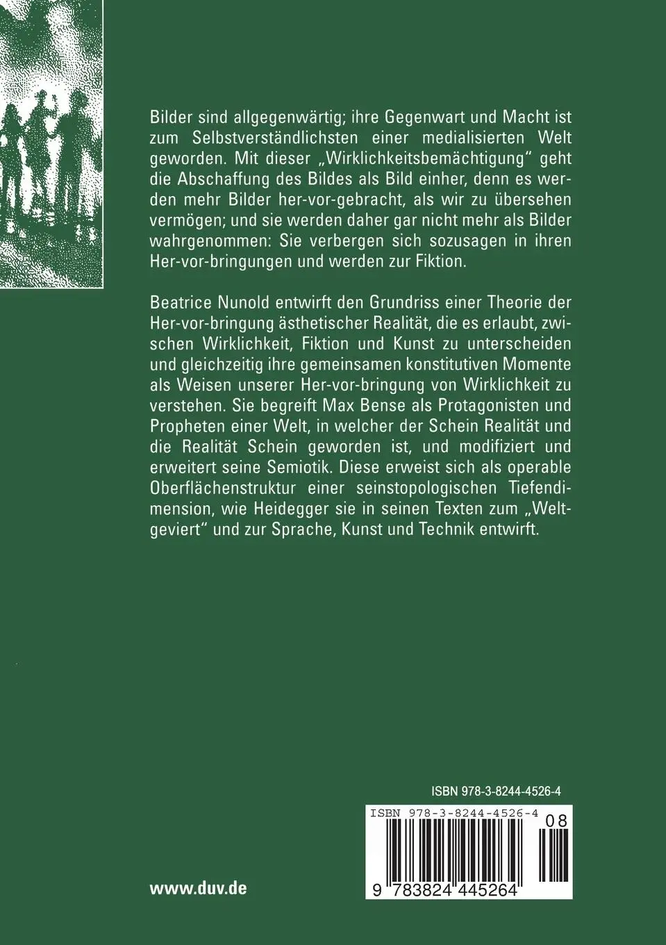 Rückseite: 9783824445264 | Her-vor-bringungen | Beatrice Nunold | Taschenbuch | xv | Deutsch