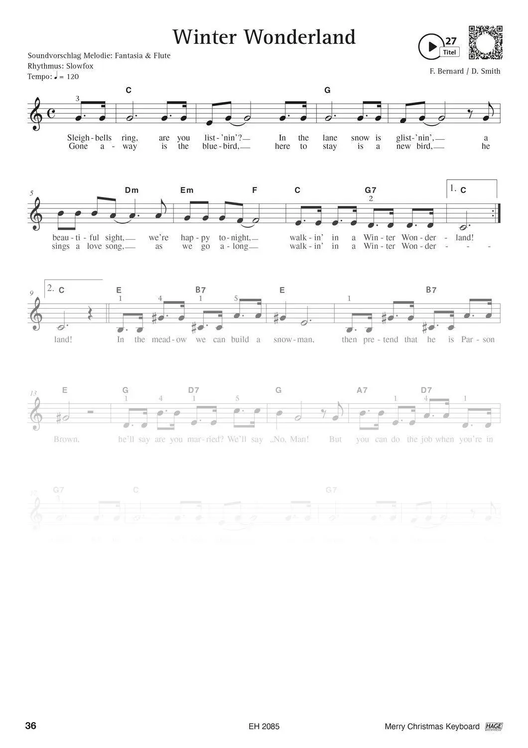Bild: 9783866265264 | Merry Christmas für Keyboard | HAGE Musikverlag | Taschenbuch | 40 S.