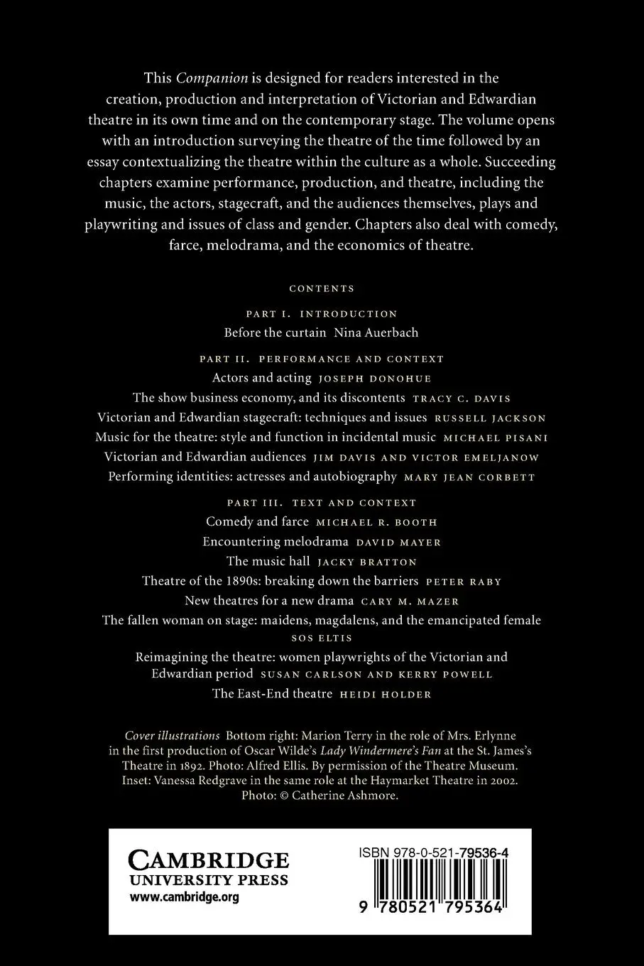 Rückseite: 9780521795364 | The Cambridge Companion to Victorian and Edwardian Theatre | Powell