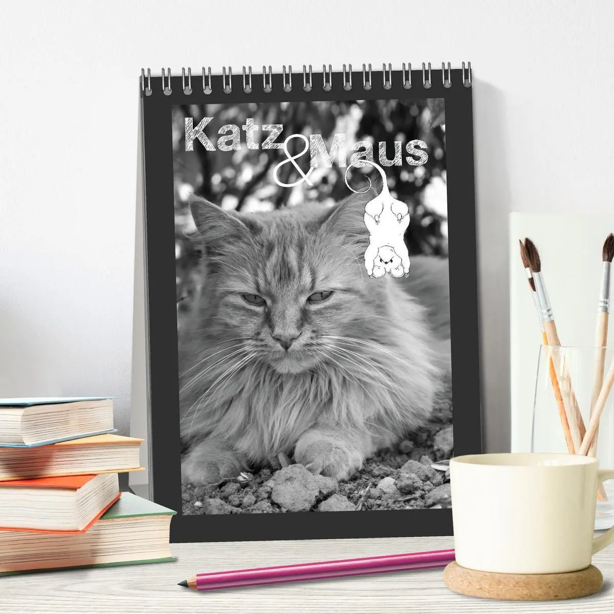 Bild: 9783594145364 | Katz &amp; Maus (Tischkalender 2027 DIN A5 hoch), CALVENDO Monatskalender