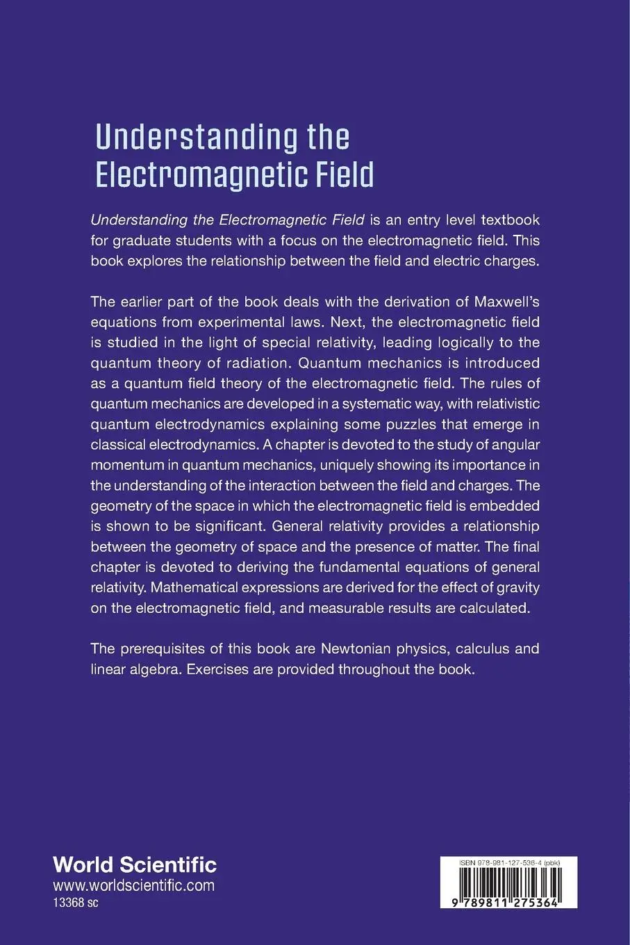 Rückseite: 9789811275364 | UNDERSTANDING THE ELECTROMAGNETIC FIELD | Basil S Davis | Taschenbuch