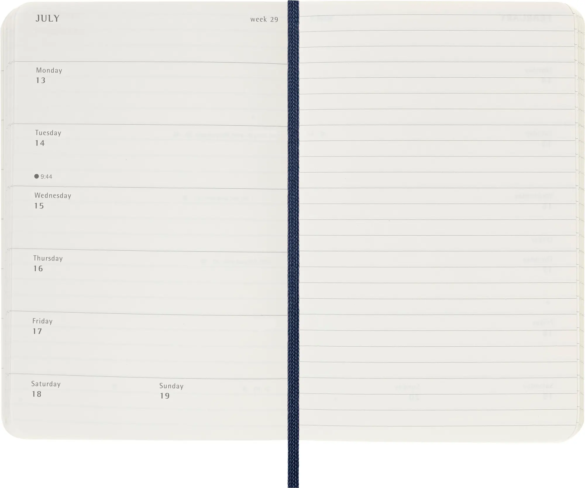 Bild: 8056999275464 | Moleskine 18 Monate Wochen Notizkalender 2025/2026, Pocket/A6, 1 Wo...