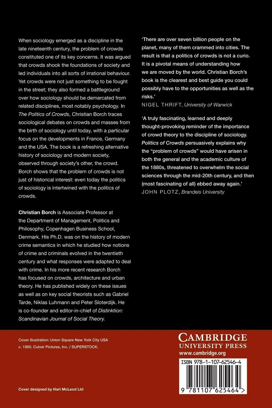 Rückseite: 9781107625464 | The Politics of Crowds | An Alternative History of Sociology | Borch