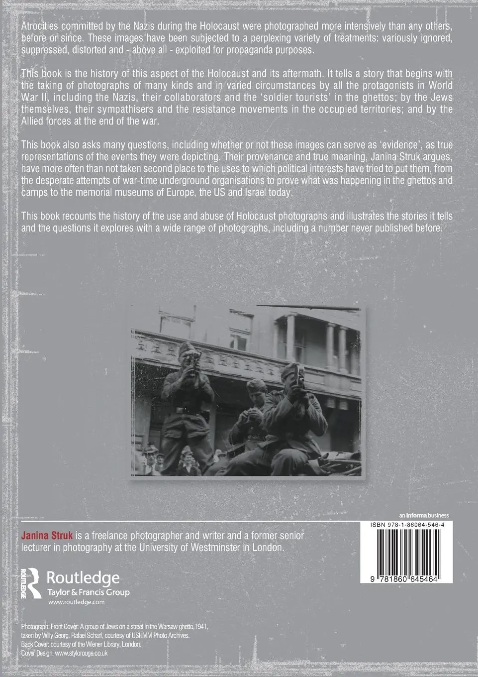 Rückseite: 9781860645464 | Photographing the Holocaust | Interpretations of the Evidence | Struk