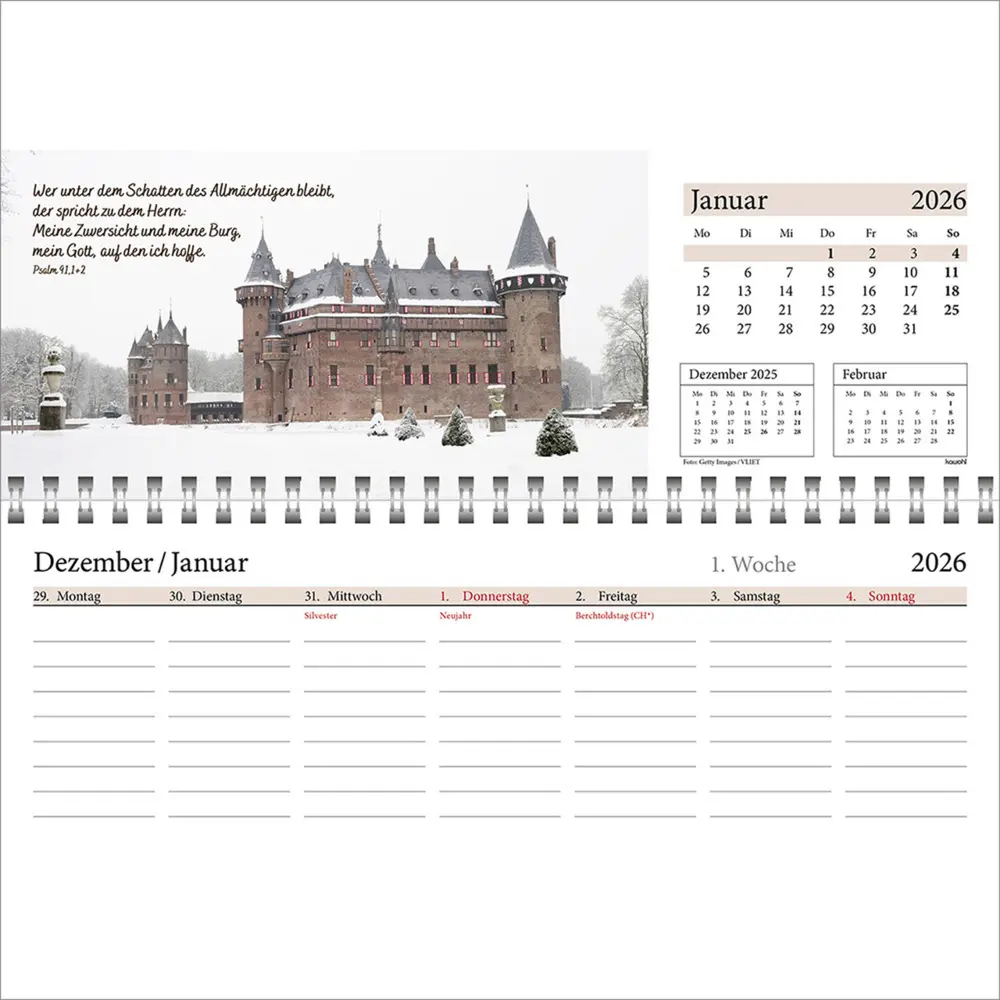 Bild: 9783754825464 | In deine Hand leg ich den Tag 2026 | Wochen-Tischkalender | Kalender