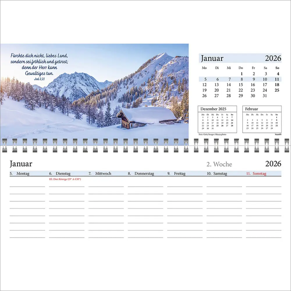Bild: 9783754825464 | In deine Hand leg ich den Tag 2026 | Wochen-Tischkalender | Kalender