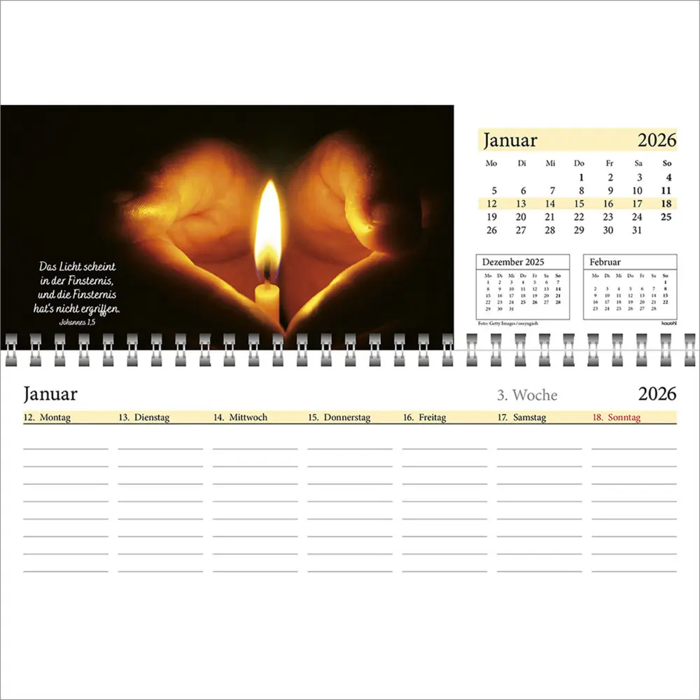 Bild: 9783754825464 | In deine Hand leg ich den Tag 2026 | Wochen-Tischkalender | Kalender