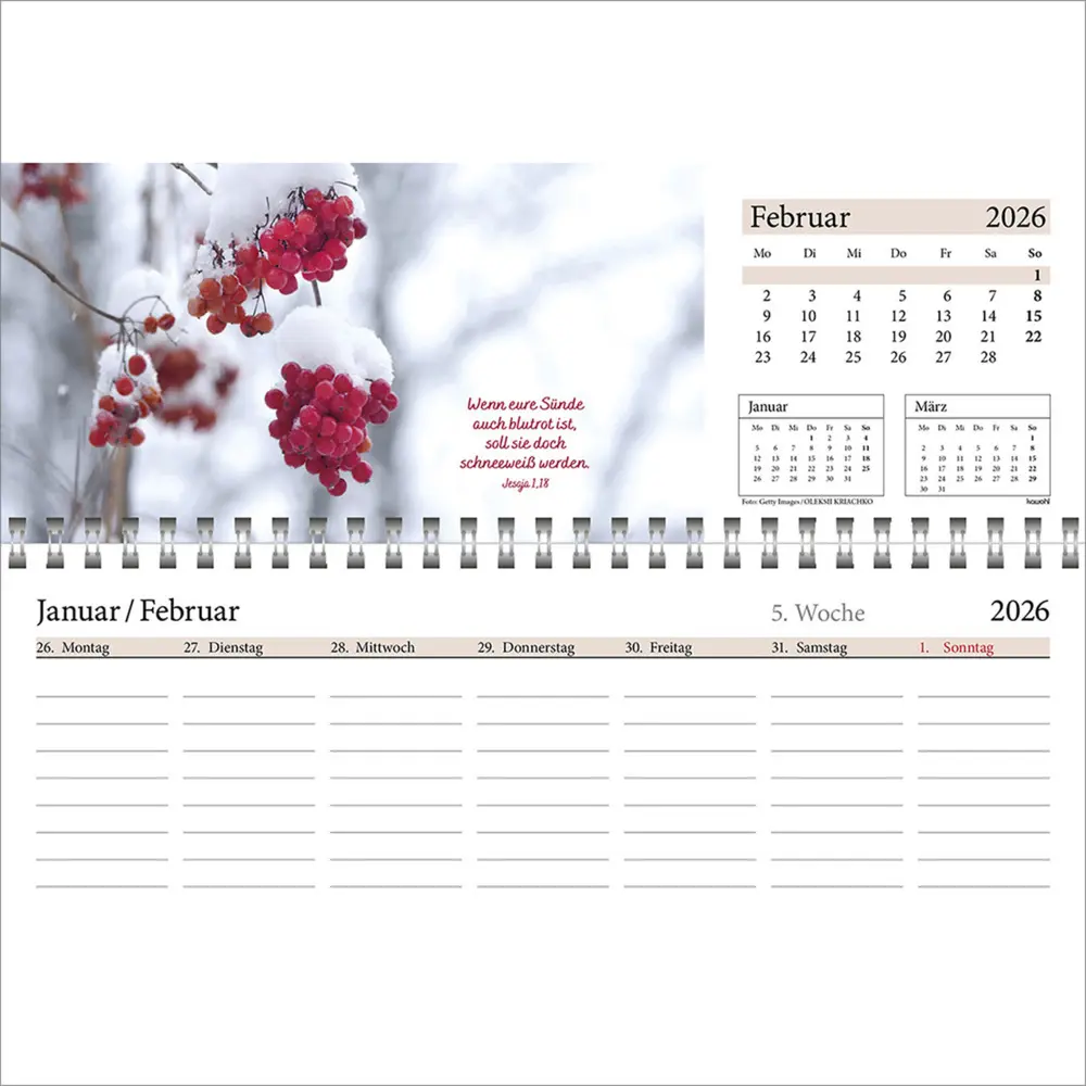 Bild: 9783754825464 | In deine Hand leg ich den Tag 2026 | Wochen-Tischkalender | Kalender