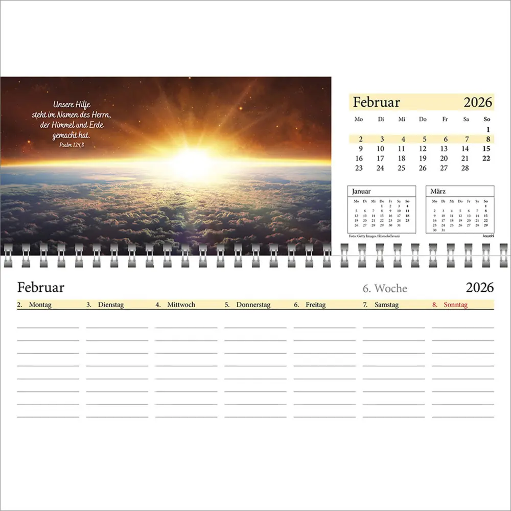 Bild: 9783754825464 | In deine Hand leg ich den Tag 2026 | Wochen-Tischkalender | Kalender