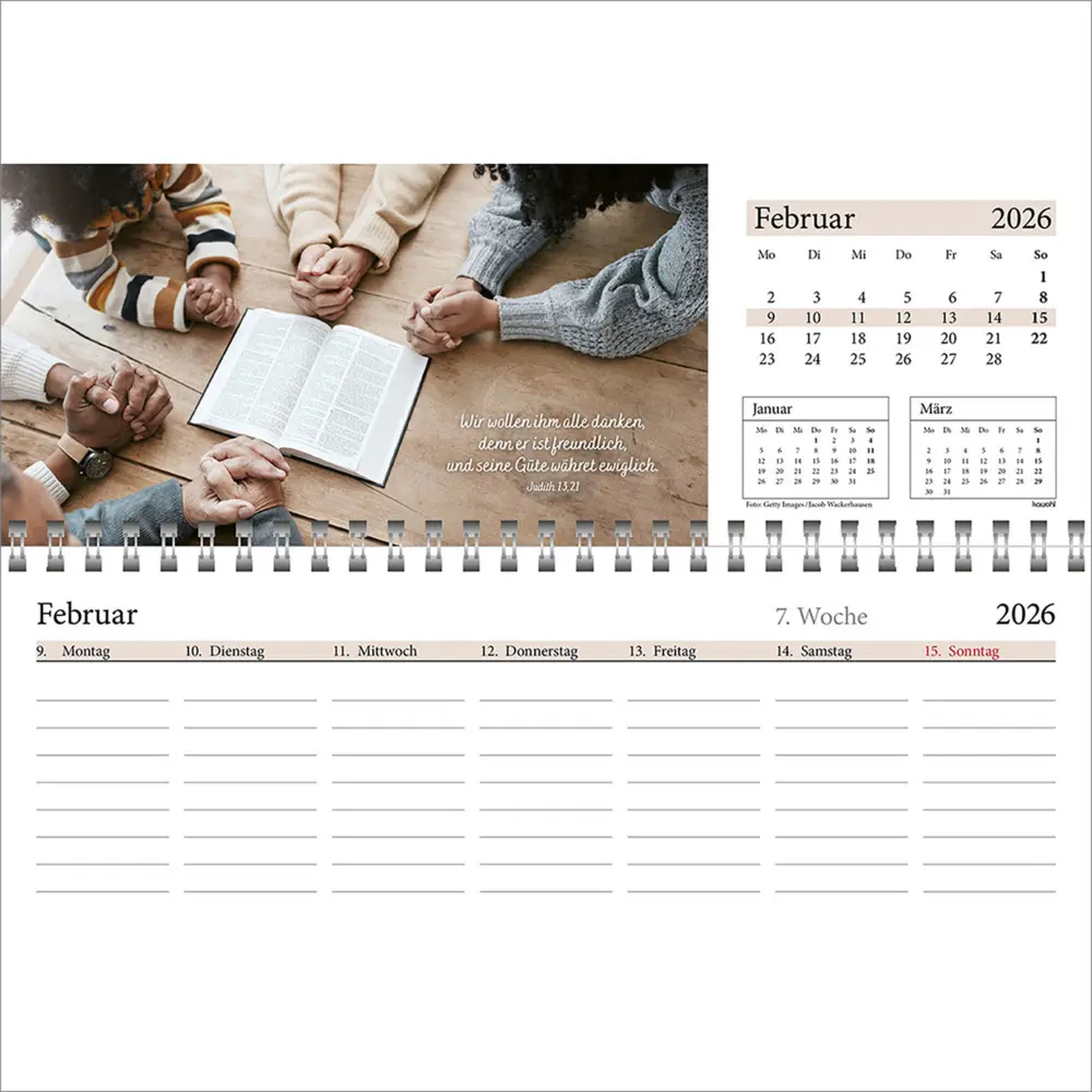 Bild: 9783754825464 | In deine Hand leg ich den Tag 2026 | Wochen-Tischkalender | Kalender