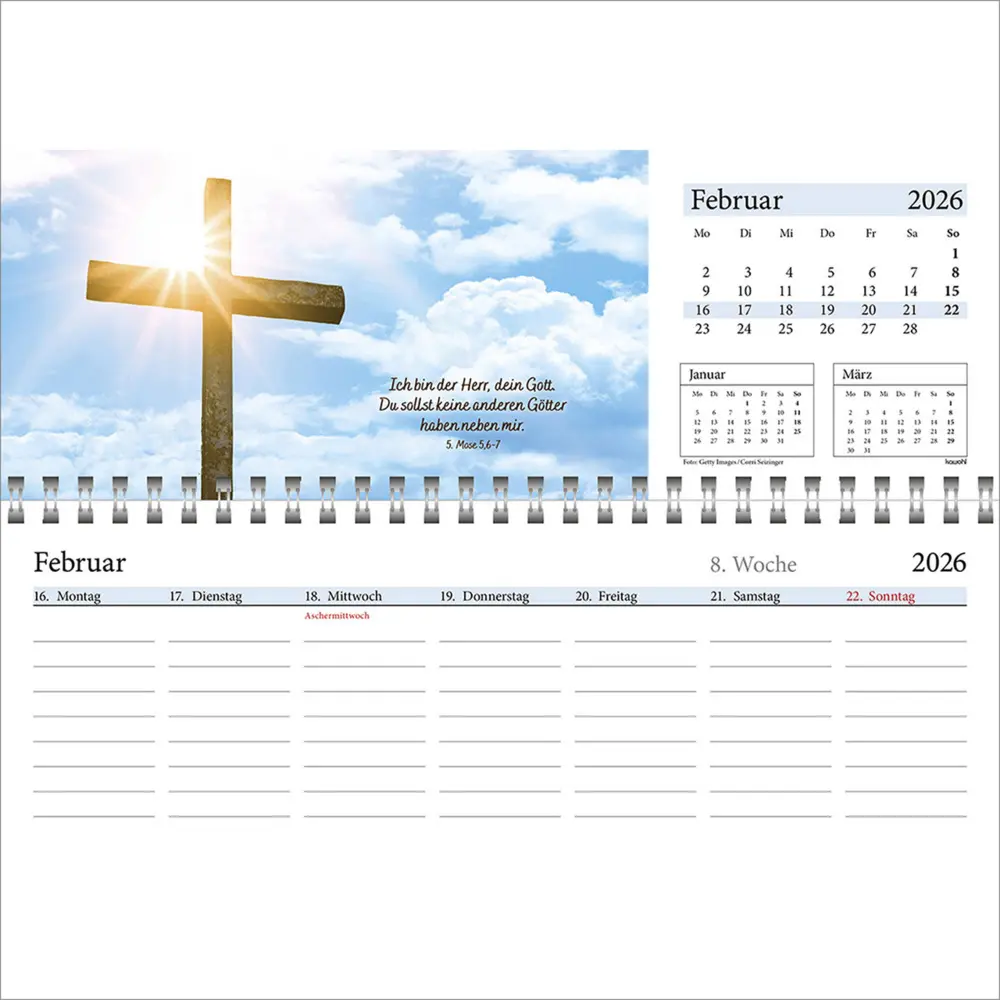 Bild: 9783754825464 | In deine Hand leg ich den Tag 2026 | Wochen-Tischkalender | Kalender