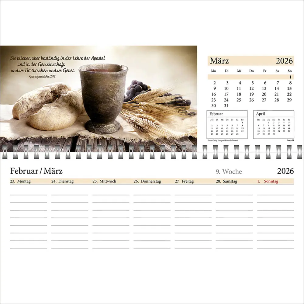 Bild: 9783754825464 | In deine Hand leg ich den Tag 2026 | Wochen-Tischkalender | Kalender