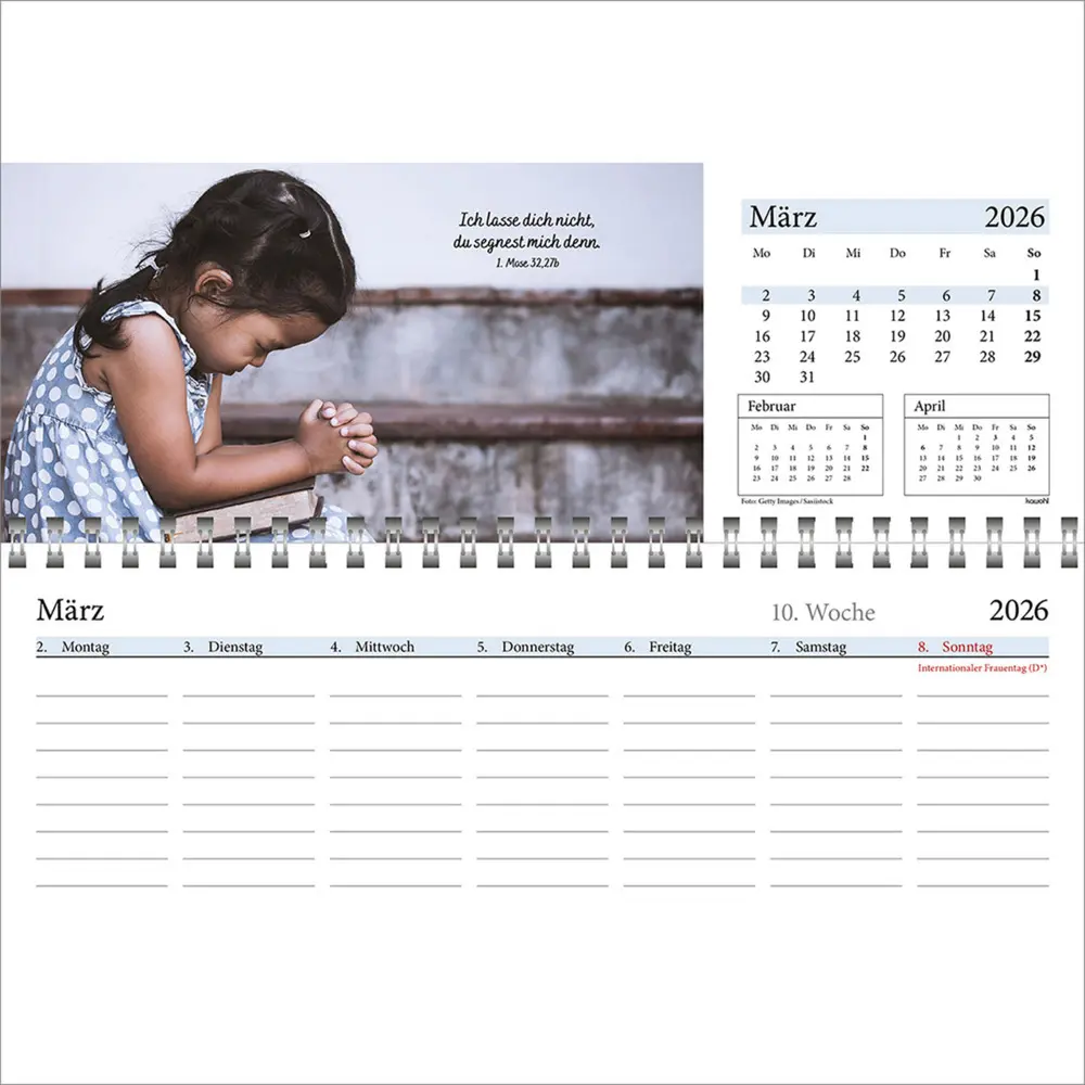 Bild: 9783754825464 | In deine Hand leg ich den Tag 2026 | Wochen-Tischkalender | Kalender