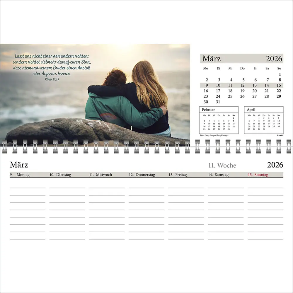 Bild: 9783754825464 | In deine Hand leg ich den Tag 2026 | Wochen-Tischkalender | Kalender