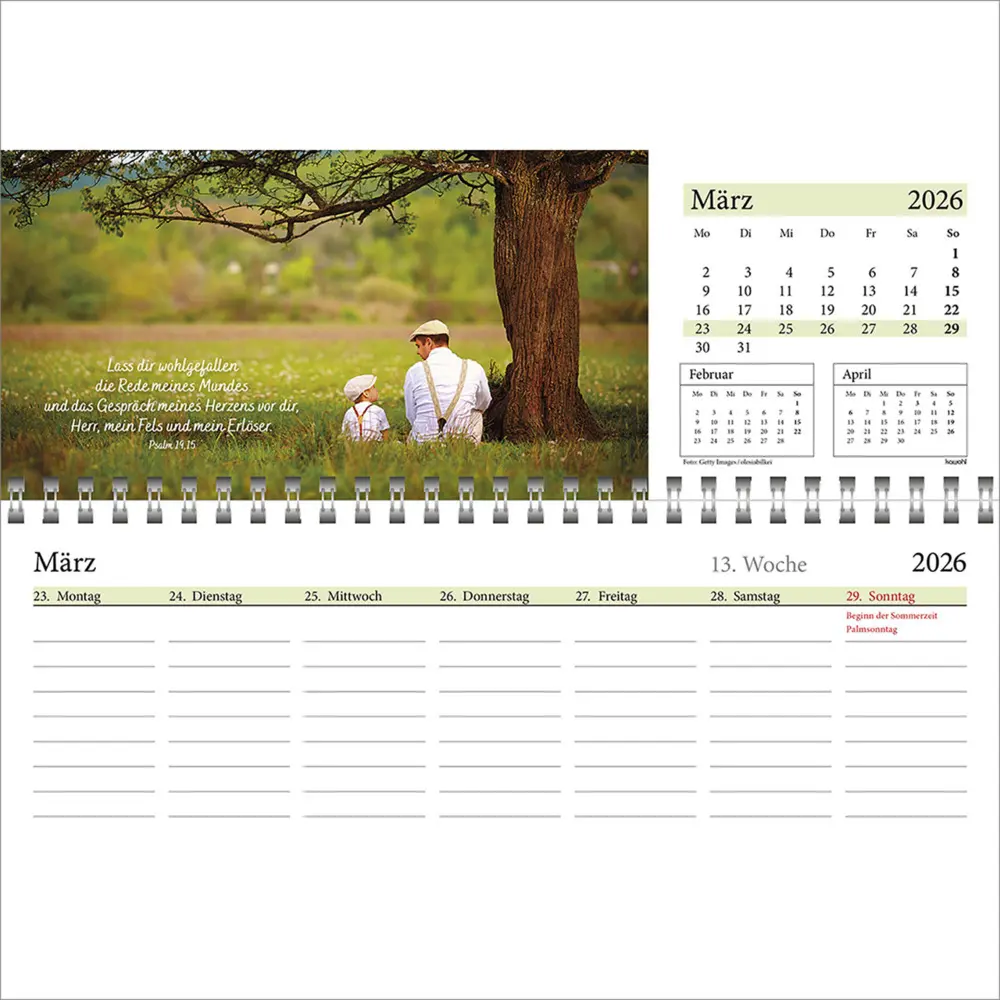Bild: 9783754825464 | In deine Hand leg ich den Tag 2026 | Wochen-Tischkalender | Kalender