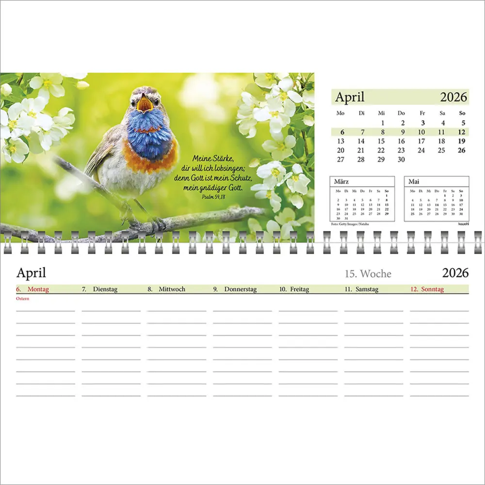 Bild: 9783754825464 | In deine Hand leg ich den Tag 2026 | Wochen-Tischkalender | Kalender