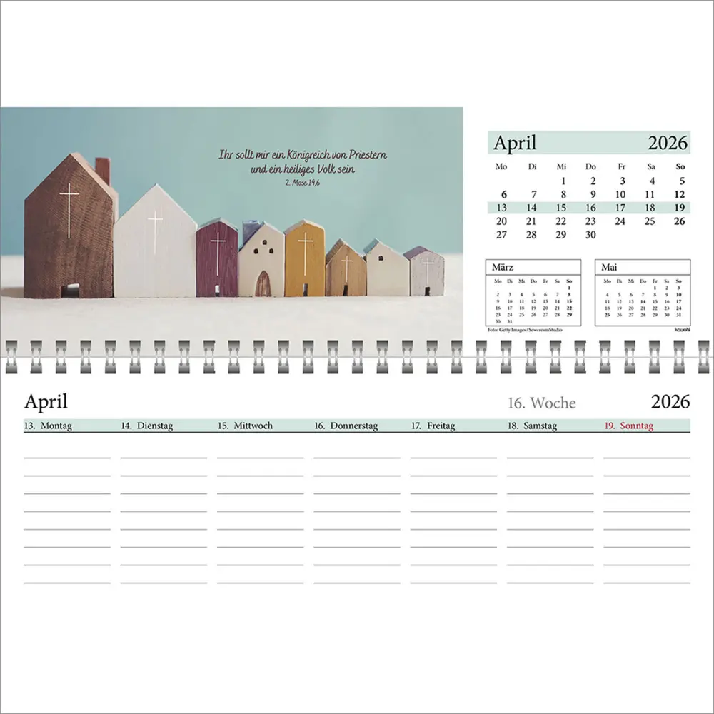 Bild: 9783754825464 | In deine Hand leg ich den Tag 2026 | Wochen-Tischkalender | Kalender