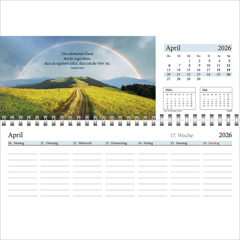 Bild: 9783754825464 | In deine Hand leg ich den Tag 2026 | Wochen-Tischkalender | Kalender