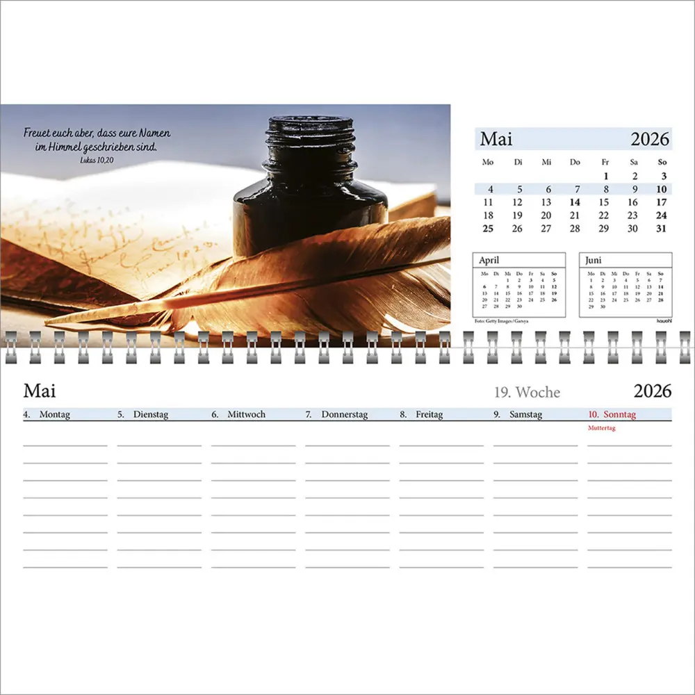 Bild: 9783754825464 | In deine Hand leg ich den Tag 2026 | Wochen-Tischkalender | Kalender