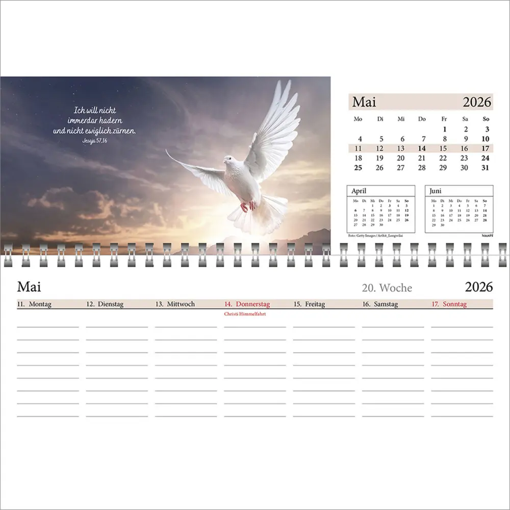 Bild: 9783754825464 | In deine Hand leg ich den Tag 2026 | Wochen-Tischkalender | Kalender