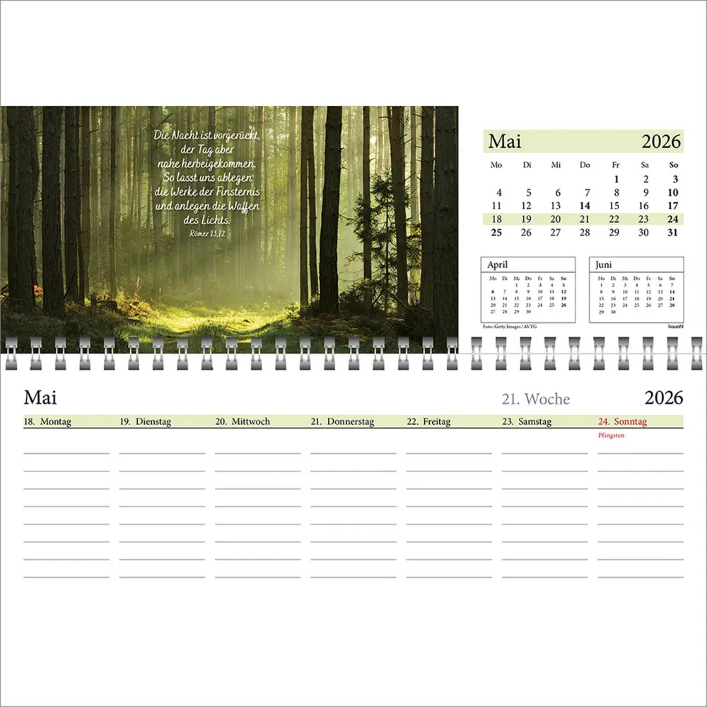 Bild: 9783754825464 | In deine Hand leg ich den Tag 2026 | Wochen-Tischkalender | Kalender