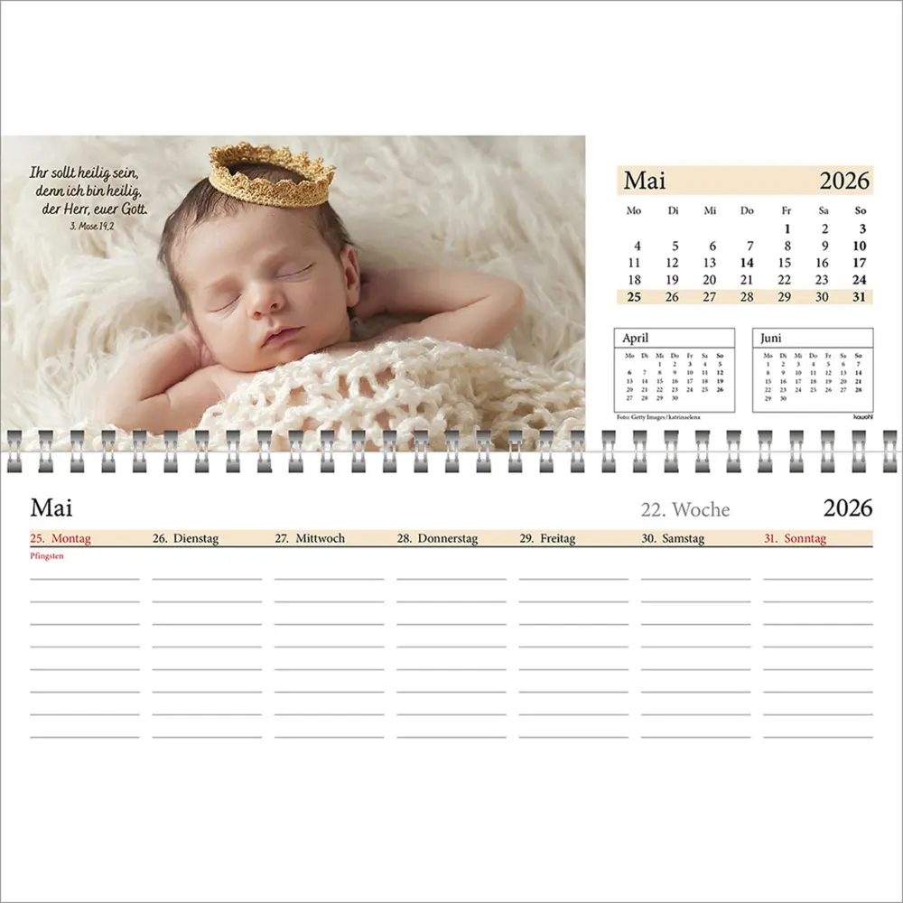 Bild: 9783754825464 | In deine Hand leg ich den Tag 2026 | Wochen-Tischkalender | Kalender