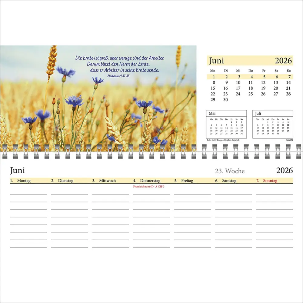 Bild: 9783754825464 | In deine Hand leg ich den Tag 2026 | Wochen-Tischkalender | Kalender