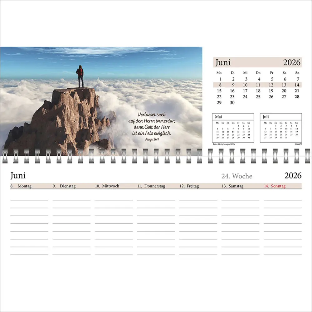 Bild: 9783754825464 | In deine Hand leg ich den Tag 2026 | Wochen-Tischkalender | Kalender
