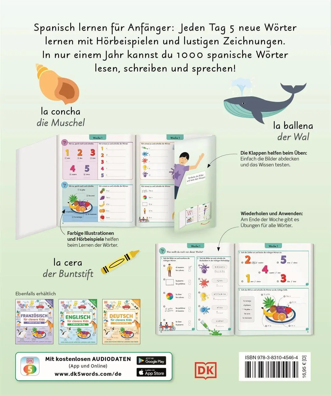 Rückseite: 9783831045464 | Spanisch für clevere Kids - 5 Wörter am Tag | DK Verlag - Kids | Buch