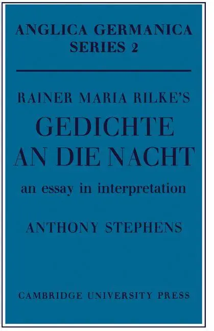 Cover: 9780521155564 | Rainer Maria Rilke's 'Gedichte an Die Nacht' | Anthony Stephens | Buch