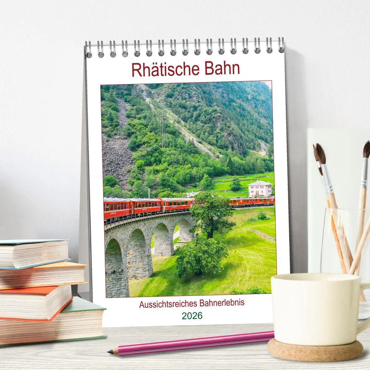 Bild: 9783516385564 | Rhätische Bahn - aussichtsreiches Bahnerlebnis (Tischkalender 2026...