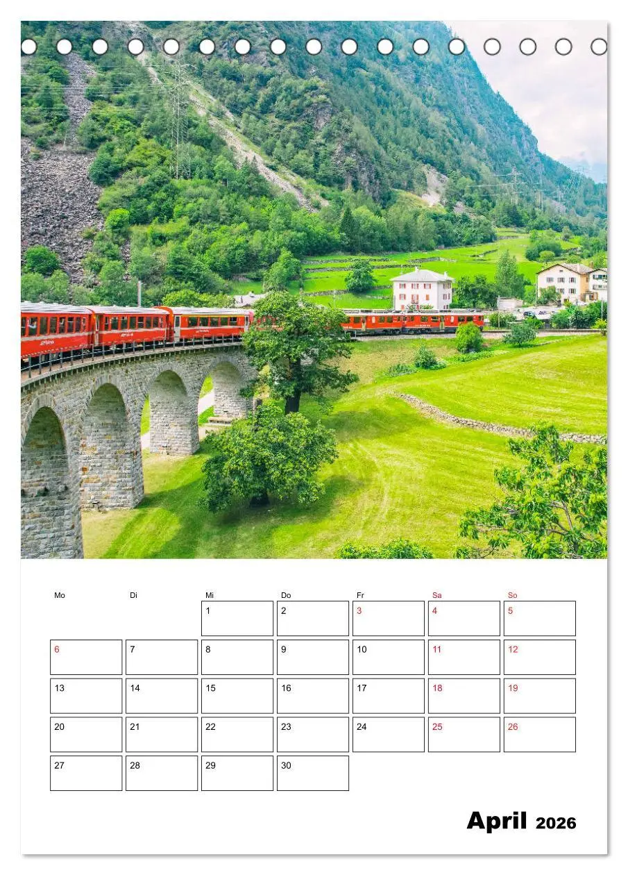 Bild: 9783516385564 | Rhätische Bahn - aussichtsreiches Bahnerlebnis (Tischkalender 2026...
