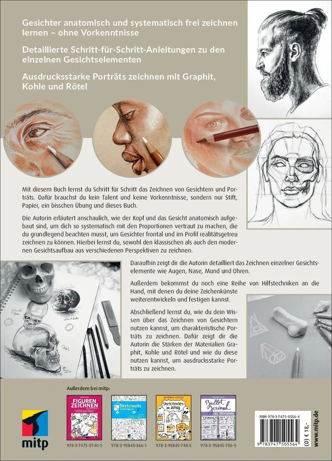 Rückseite: 9783747505564 | Gesichter zeichnen | Desiree Delage | Taschenbuch | mitp Kreativ