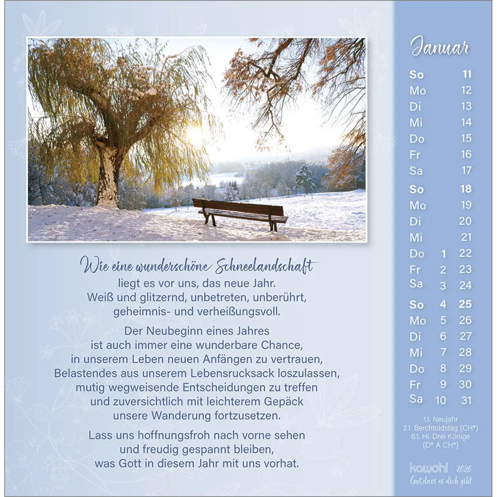 Bild: 9783754815564 | Gut, dass es dich gibt 2026 | Der "Ich mag Dich"-Postkarten-Kalender