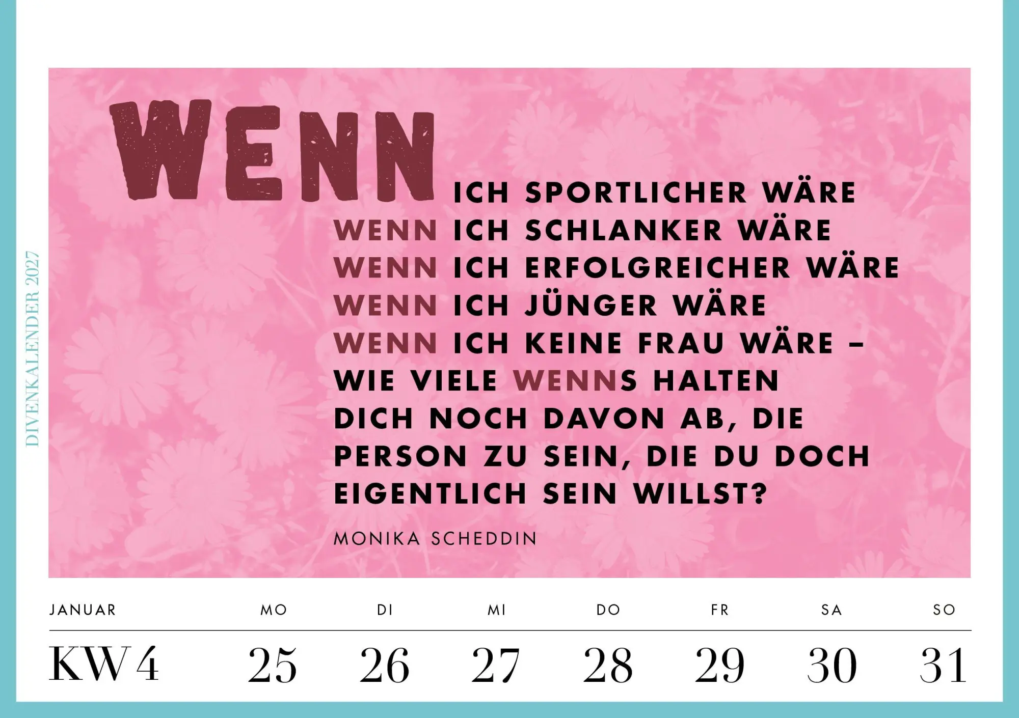 Bild: 9783962335564 | Divenkalender 2027 | Der Kalender für göttliche Frauen | Scheddin