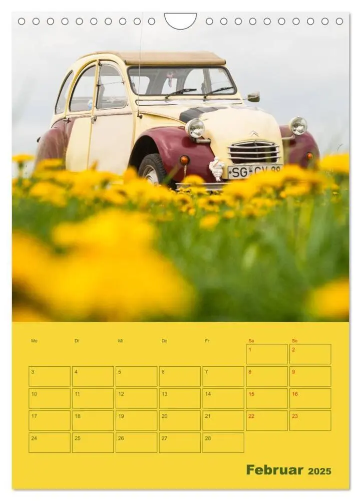 Bild: 9783435955664 | Citroën 2 CV - Flower Power (Wandkalender 2025 DIN A4 hoch),...