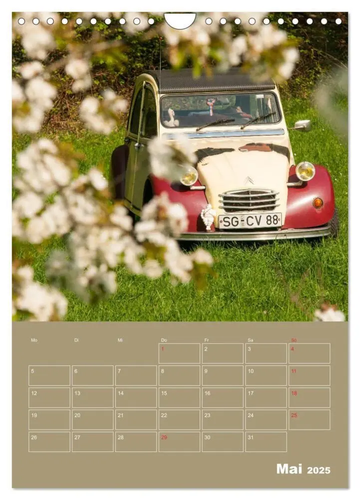 Bild: 9783435955664 | Citroën 2 CV - Flower Power (Wandkalender 2025 DIN A4 hoch),...