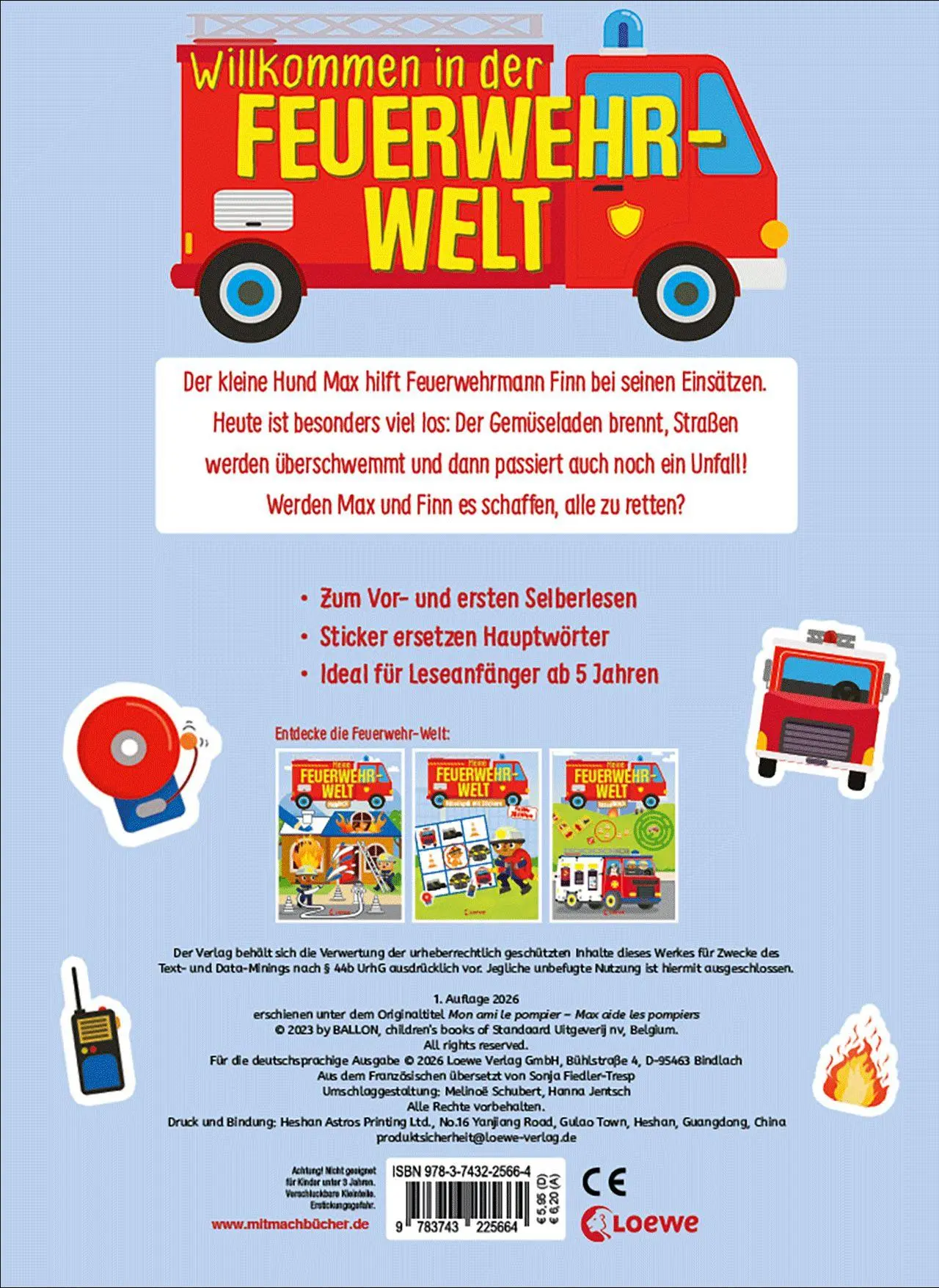 Bild: 9783743225664 | Meine Feuerwehr-Welt - Max, der Feuerwehrhund | Sonja Fiedler-Tresp