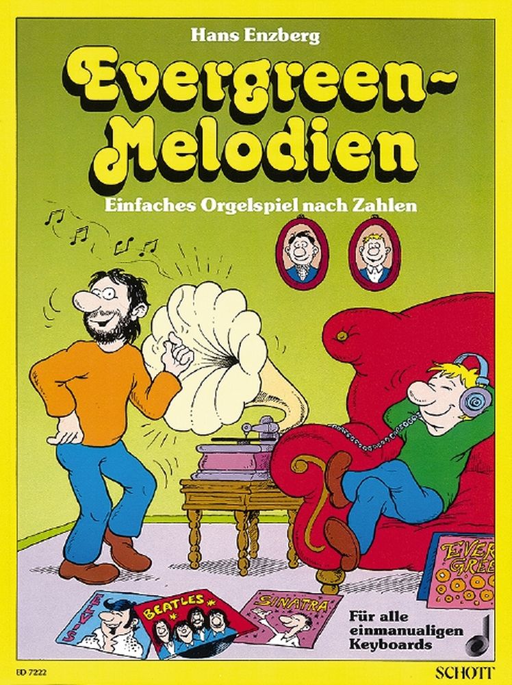 Cover: 9790001075664 | Evergreen-Melodien | Einfaches Orgelspiel nach Zahlen | Hans Enzberg