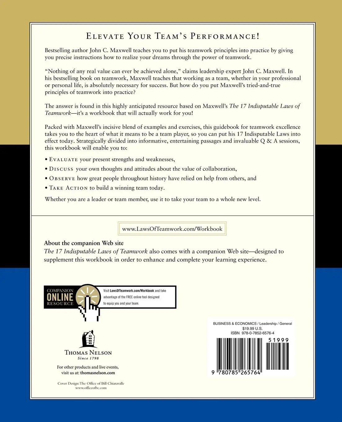 Rückseite: 9780785265764 | The 17 Indisputable Laws of Teamwork Workbook | John C. Maxwell | Buch