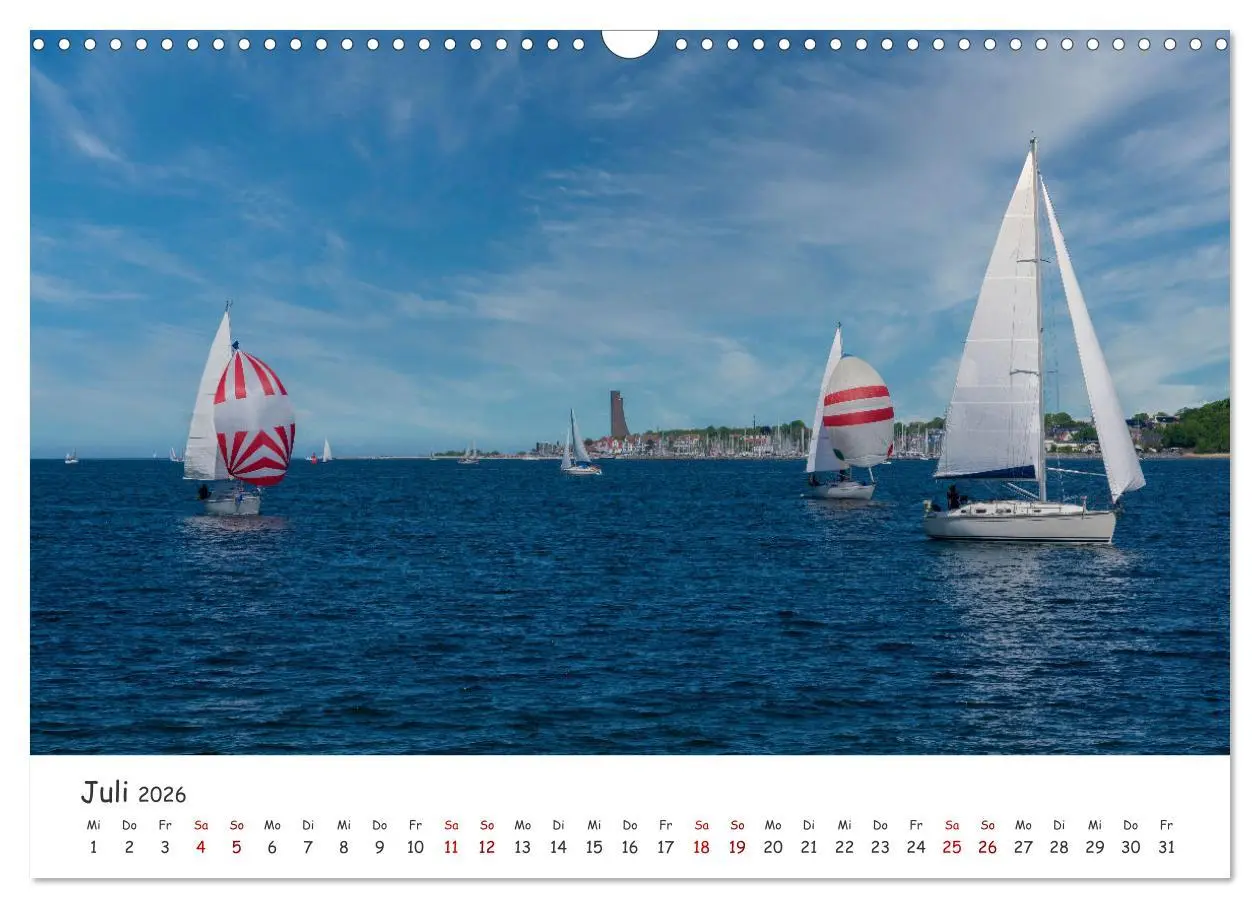 Bild: 9783457585764 | Kieler Förde genießen (Wandkalender 2026 DIN A3 quer), CALVENDO...